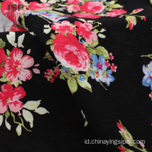Rayon crinkle bunga tenunan cetak yoryu